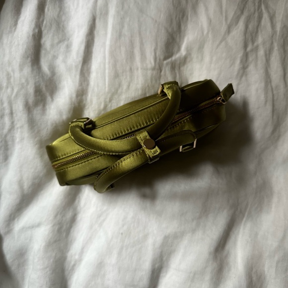 Mango Selection Mini Satin Bowling Bag Green - Picture 3 of 5